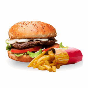 בורגר עם צ'יפס